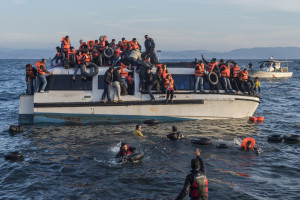 Syrian and Iraqi arriving in Lesvos. Taken by Ggia.